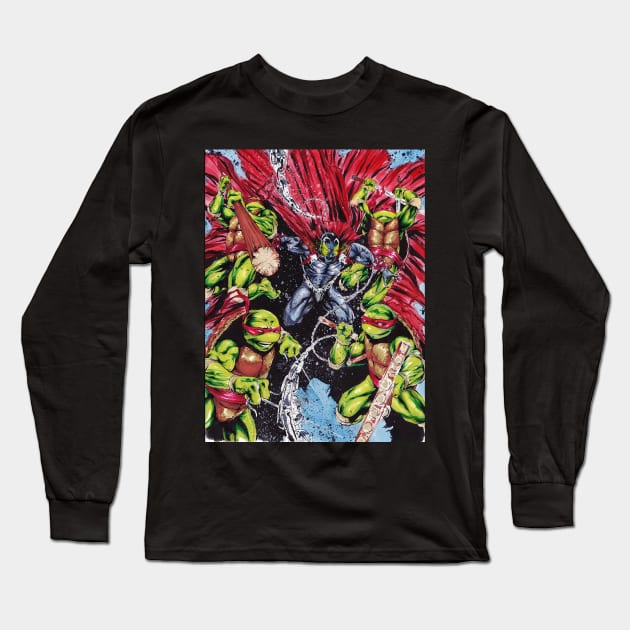 Spawn and TMNT Team-Up Long Sleeve T-Shirt by ArtofBREED